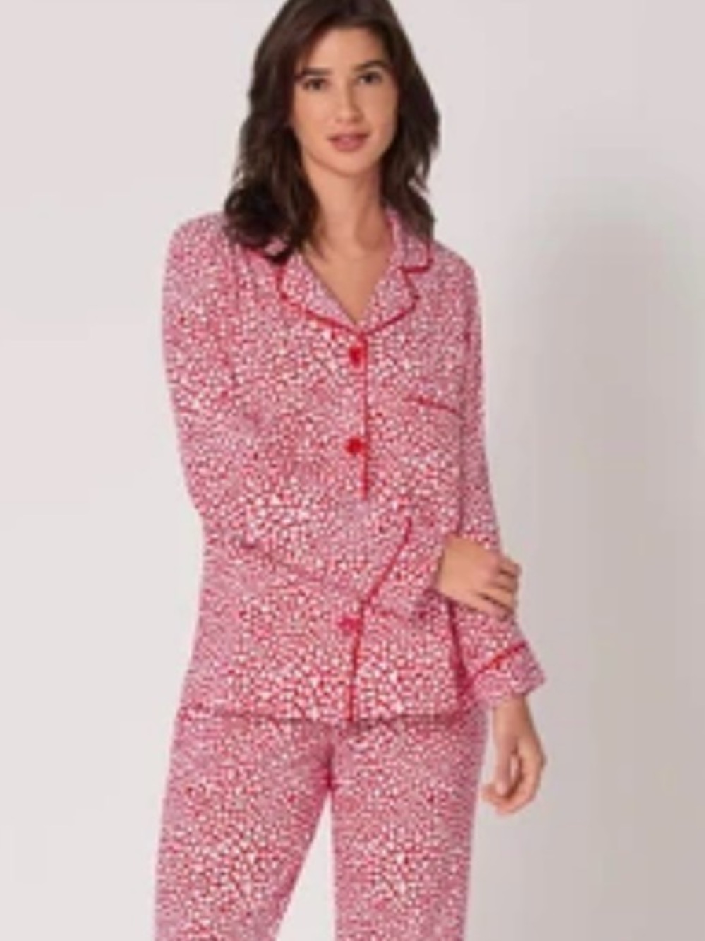 Bedhead Heart-Print Pajama Set Size Large